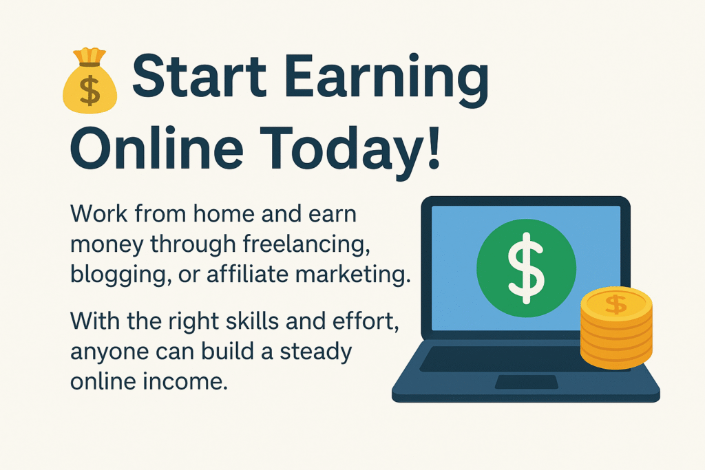 Start Earning Online Today!